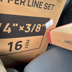 Cooper Lines. 1/4 Inch X3/8 16 Ft. And 1/4x1/2 16ft 