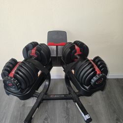 Bowflex Adjustable Dumbells, Gym Equipment, Weights 