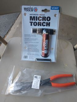 Micro Torch And 11" Diagonal Cutting Pliers