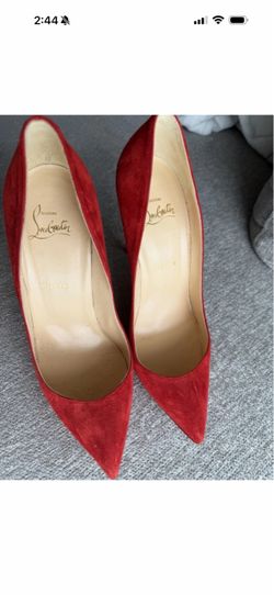 Christian Louboutin women’s red suede