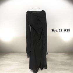 New Long Black Dress- Size: 22