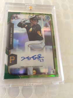 2015 bowman chrome jung ho kang Pittsburgh pirates green refractor