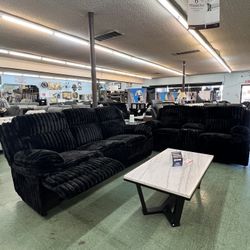 ❤️‍🔥Flash Deal❤️‍🔥 Brand New2pc Corduroy Reclining Sofa and Reclining Loveseat with Cup Holder