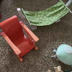 Doll Chair And Doll Hammock 