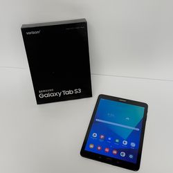 Like New Samsung Galaxy Tab S3 9.7" T827V  32GB Black Wi-Fi + Cellular Verizon