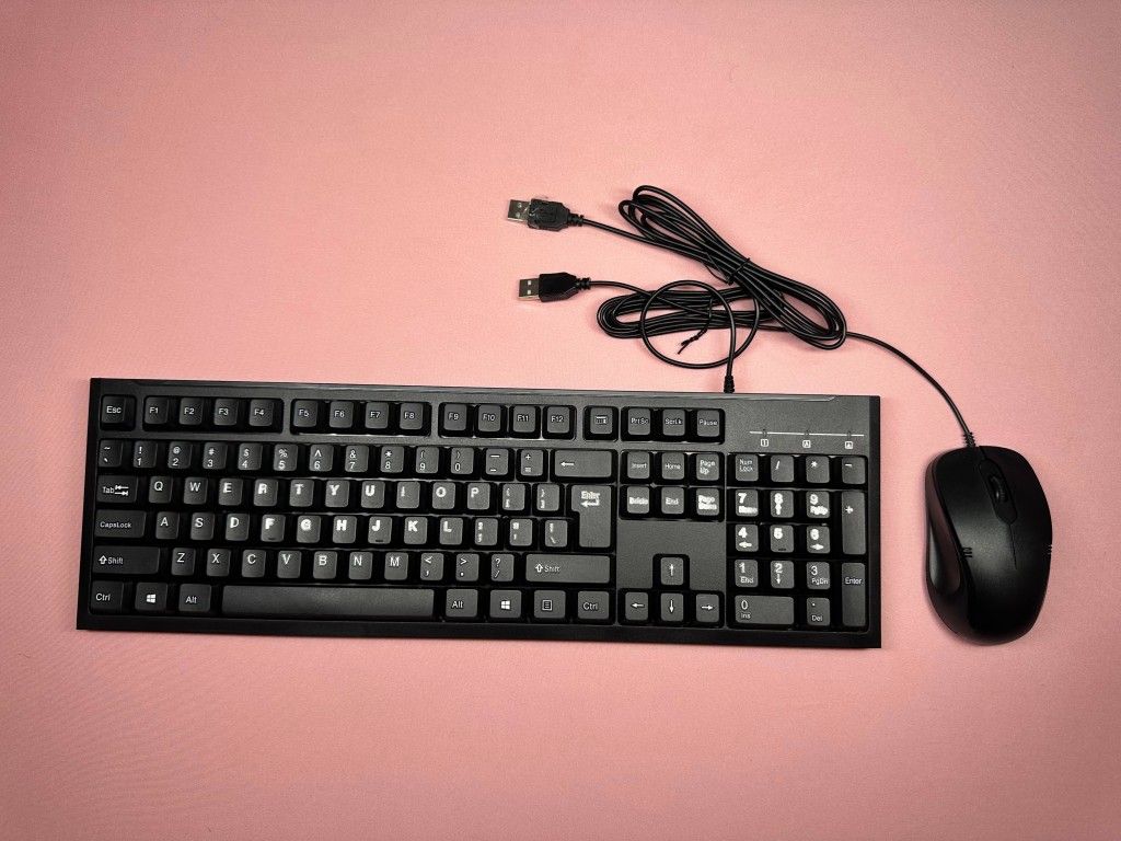 NEW WIRED KEYBOARD & MOUSE COMPUTER PC A1