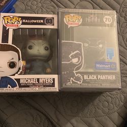 2 Funko Pops Michael Myers And Black Panther