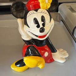 Vintage Disney Minnie Mouse Cookie Jar – Treasure Craft Disney Collectible