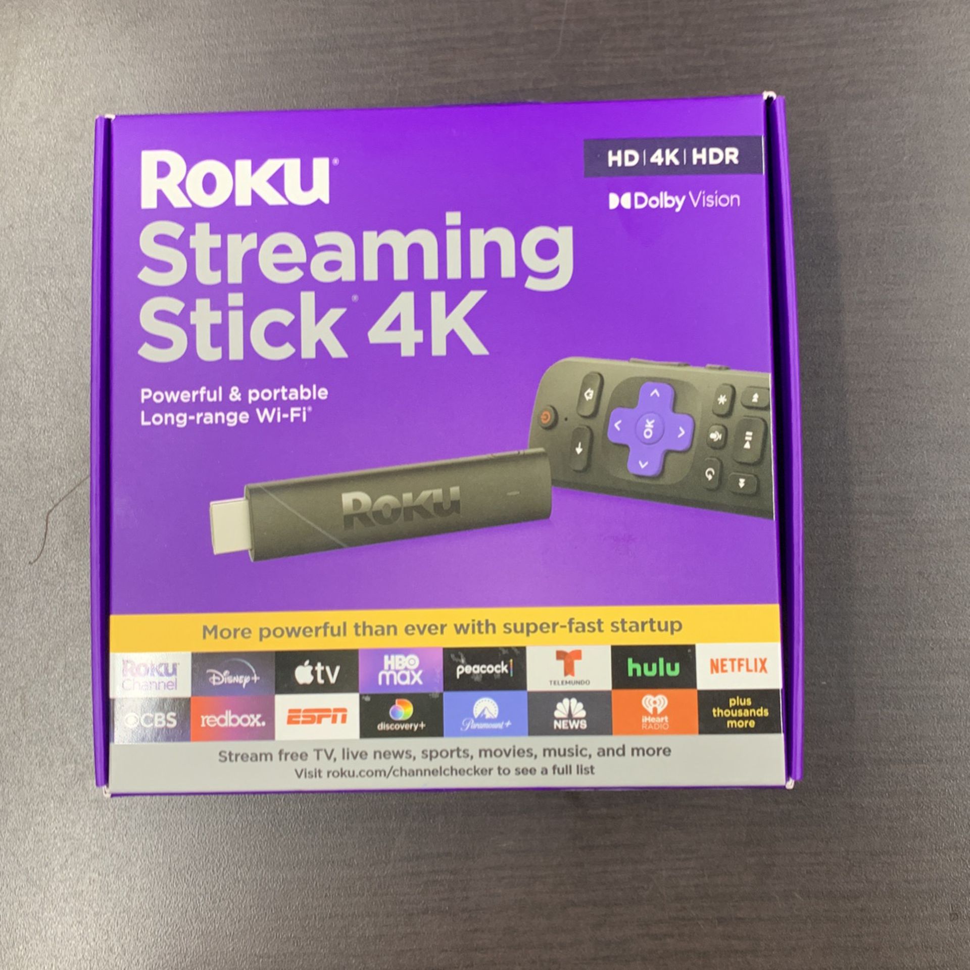 Roku Streaming Stick 4K | HDR/Dolby Vision with Voice Remote (H 🐝)