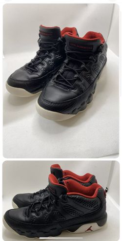 Air Jordan Retro IX 9 Low Bred Black Gym Red White GS 833447-001 Sz 6.5Y