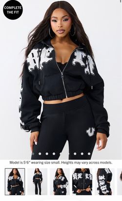 Woman’s cropped true religion hoodie