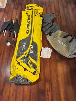 Like new Intex inflatable two person tandem kayak
