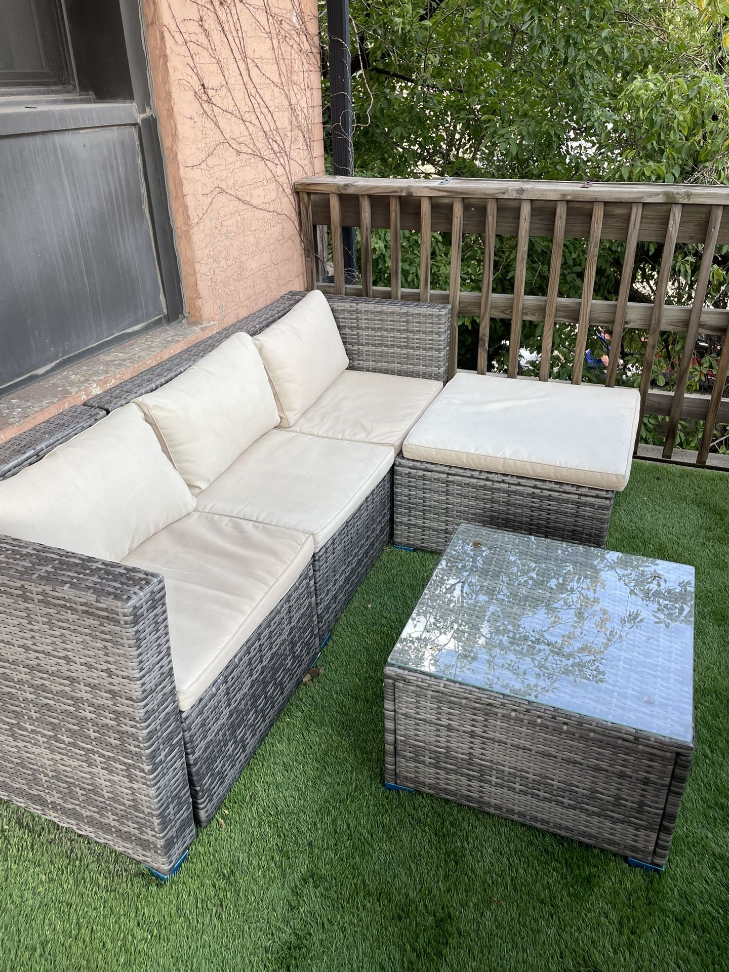 Patio Furniture Set - Couch & Table