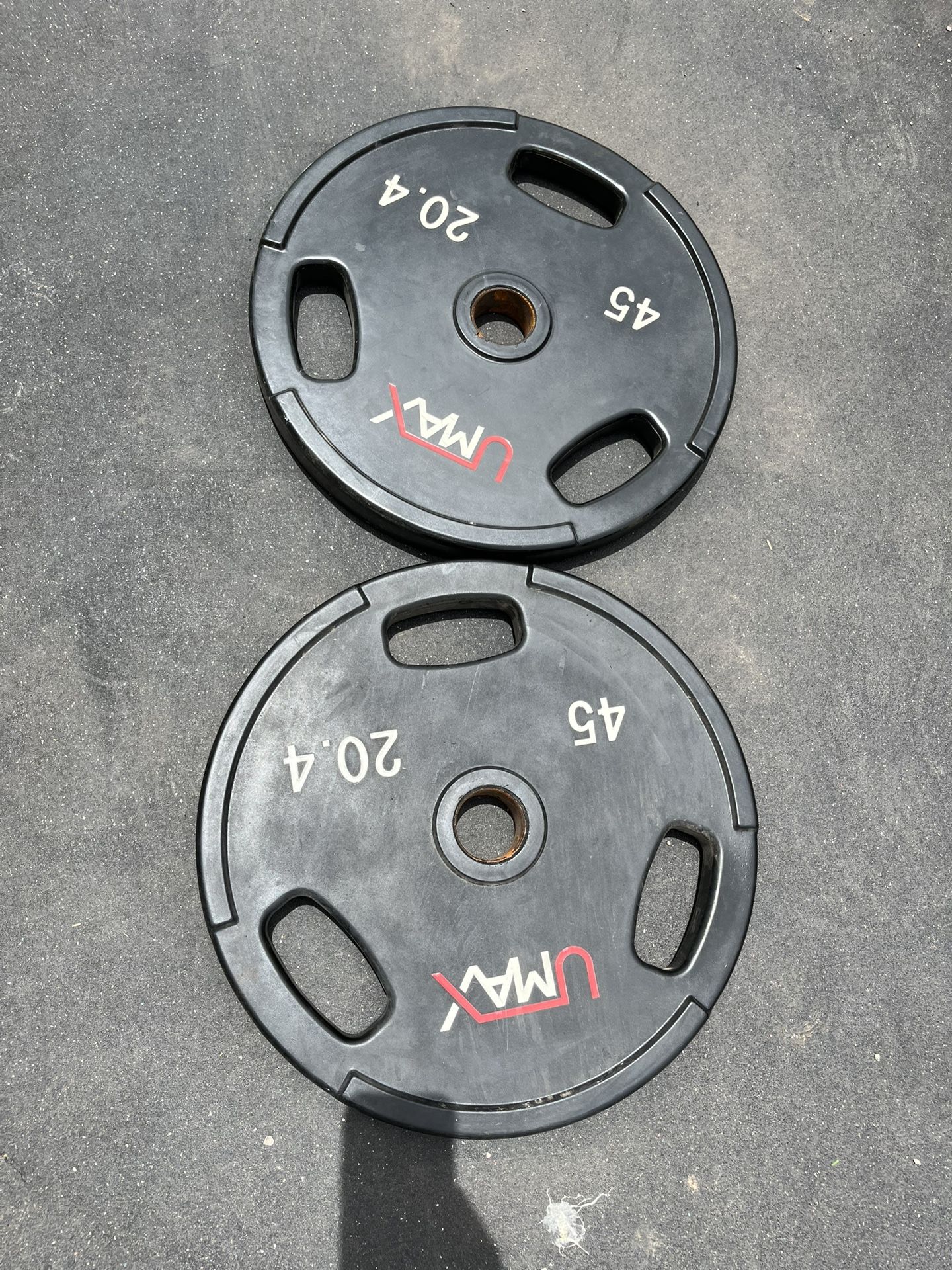 Umax Urethane 45lb Olympic Weight Plate Set