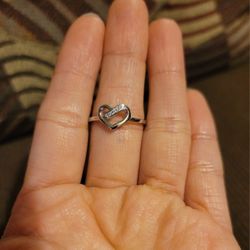 Women's 925 Sterling Silver CZ Heart Ring Size 7 $40 Each Gift Set 2 Styles Available Anillo Plata 925 para Dama $40 Cada Uno