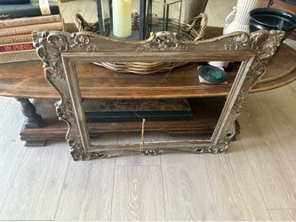 Antique silver wood frame