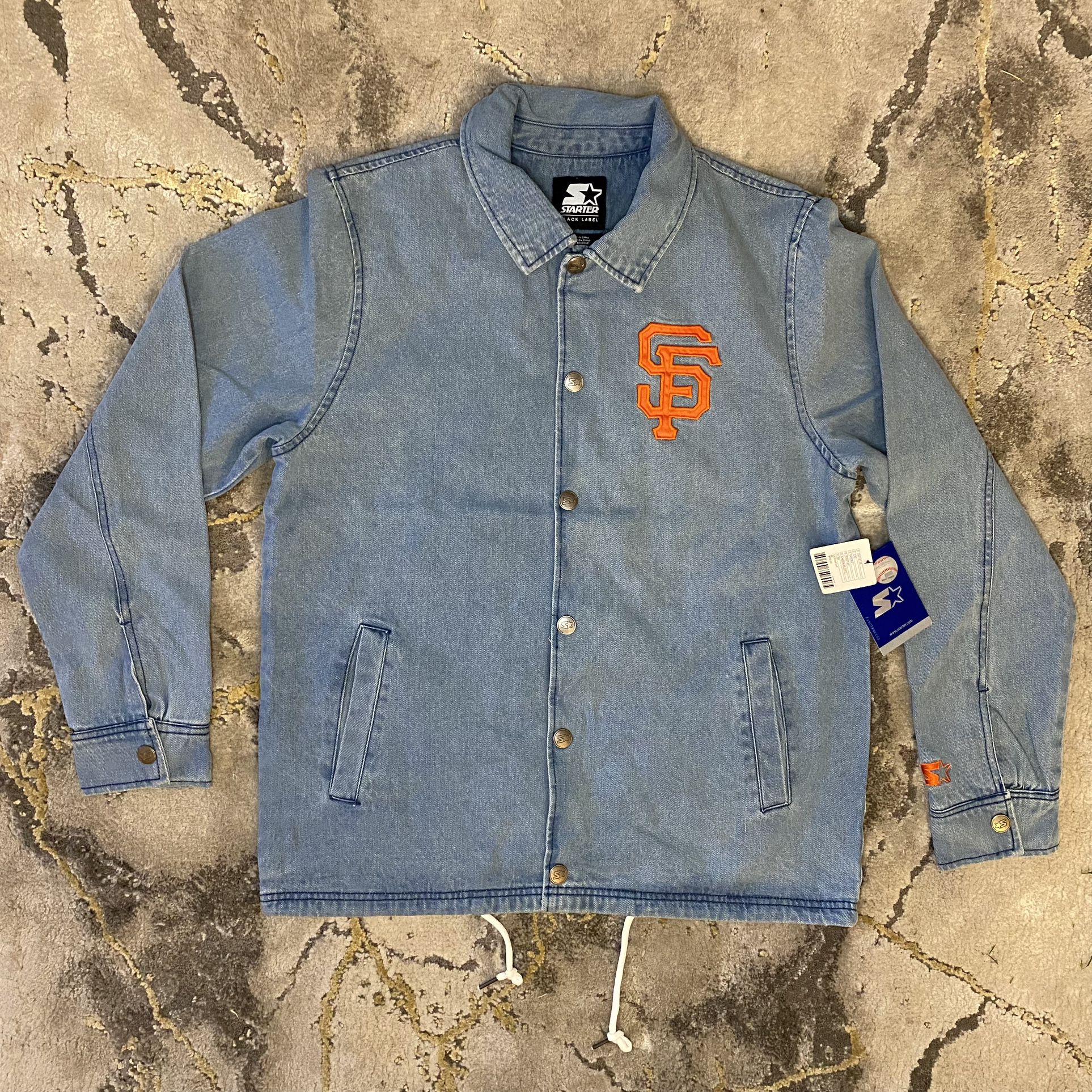 Starter San Francisco Giants Denim Button Jacket CP(contact info removed)0 Men's Size M