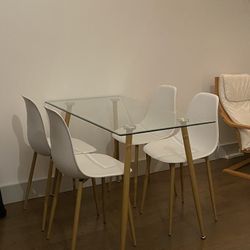 Wayfair Glass Dinning Table w/ Chairs