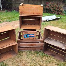Vintage WOOD Produce Boxes 