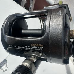 Cabela’s Depthmaster DM45a Line Counter Conventional Reel On Brand New 8 Ft 30-50 Lb Rod