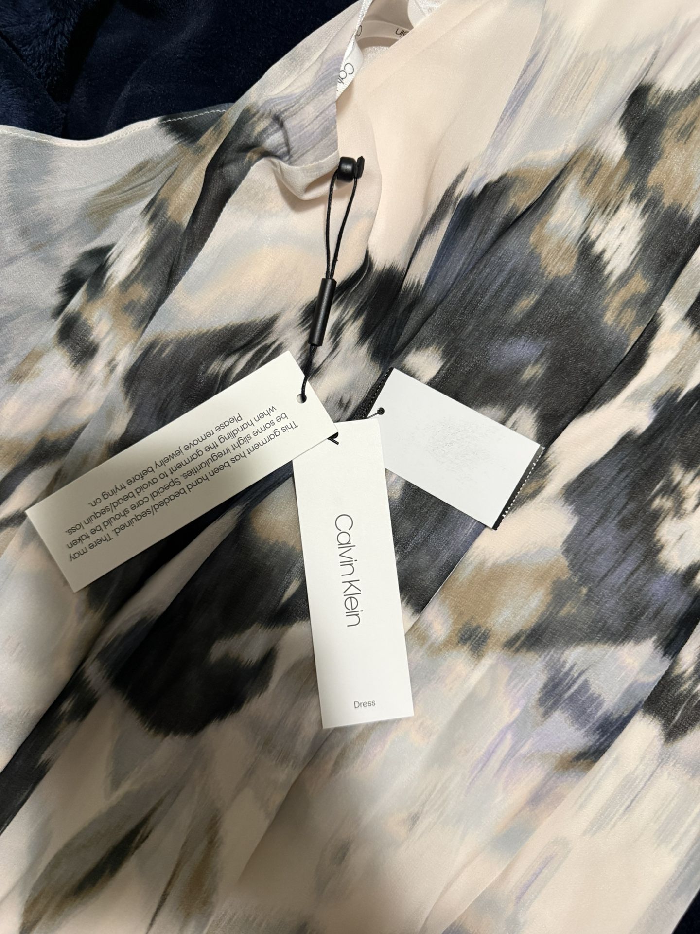 Calvin Klein Black and White Floral Dress