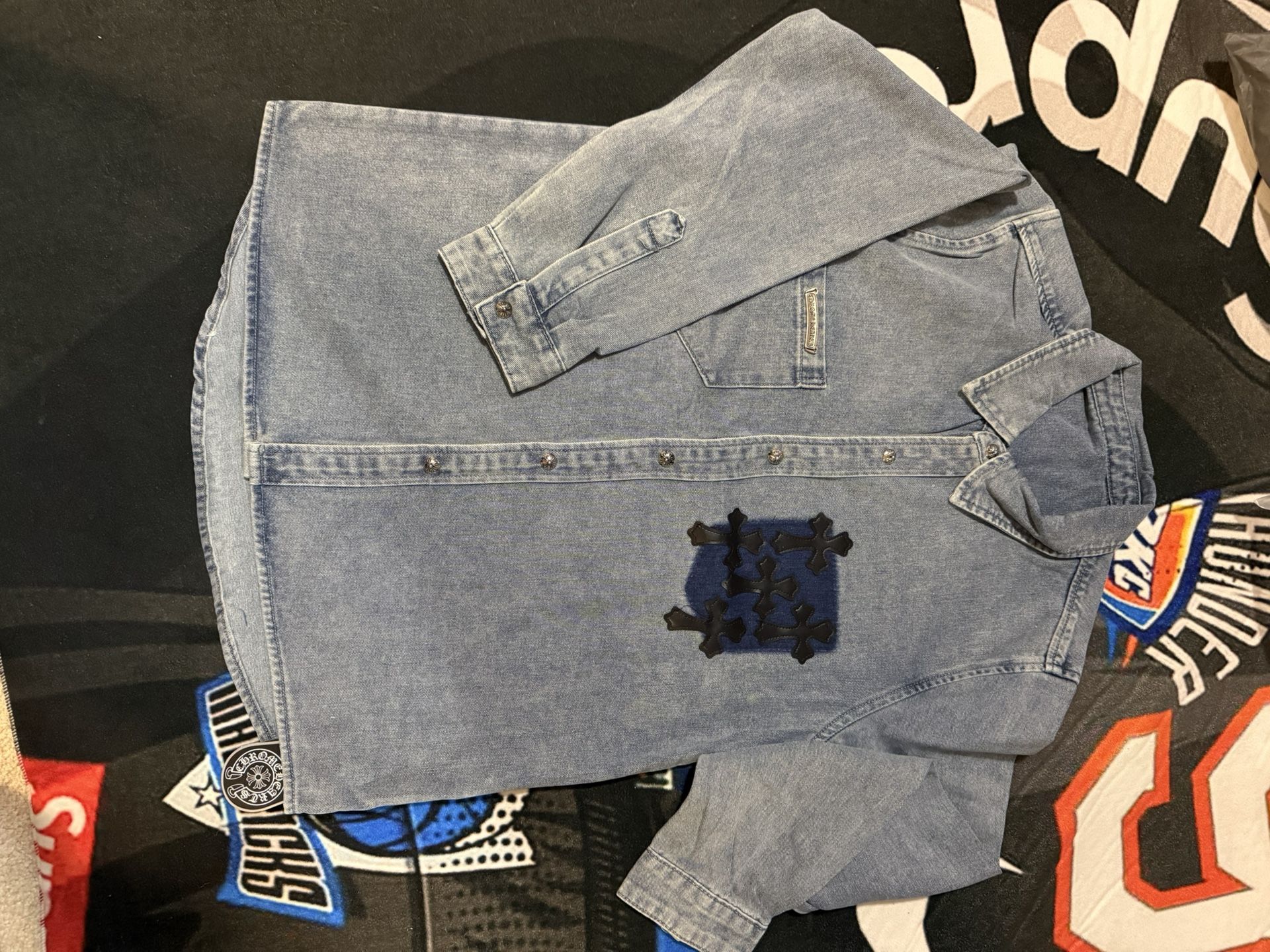 Chrome Hearts Denim Jean Shirt