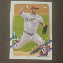 2021 Topps Stephen Strasburg Washington Nationals #73 Opening Day Baseball Card Collectible Sports MLB