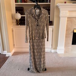 Harlow & Rose long maxi floral boho tiered lined Dress Size 4