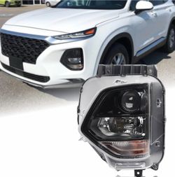 Halogen Projector Non-LED Headlight Assembly Compatible with 2019 2020 Hyundai Santa Fe SE/SEL Models Left Driver Side 92101-S2000 HY  Brand ne