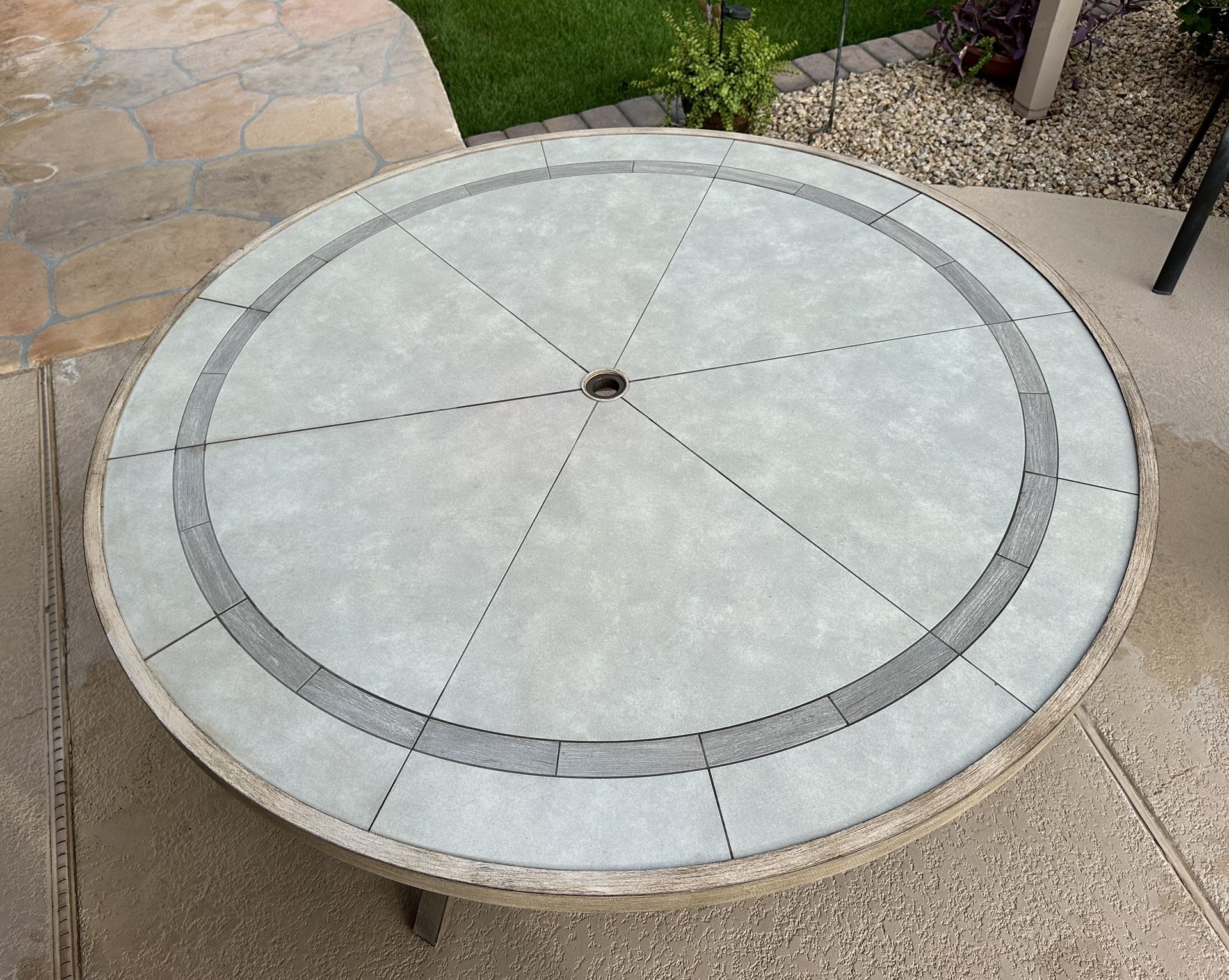 60 Inch Round Tile Outdoor Table Top Only