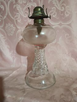 1800's Victorian Vintage Canner Twisted With Etched Flowers Around Base