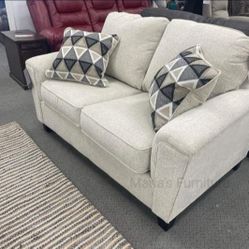 🔥Abinger Natural Loveseat By Ashley🚛Same Day Delivery💳Financing Options
