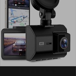 PINJSD Dual Dash Cam 4k Car Dashboard Camera Recorder Wifi  GPS 2" IPS Screen Built In 170° Wide Angle WDR HD Night Vision 
