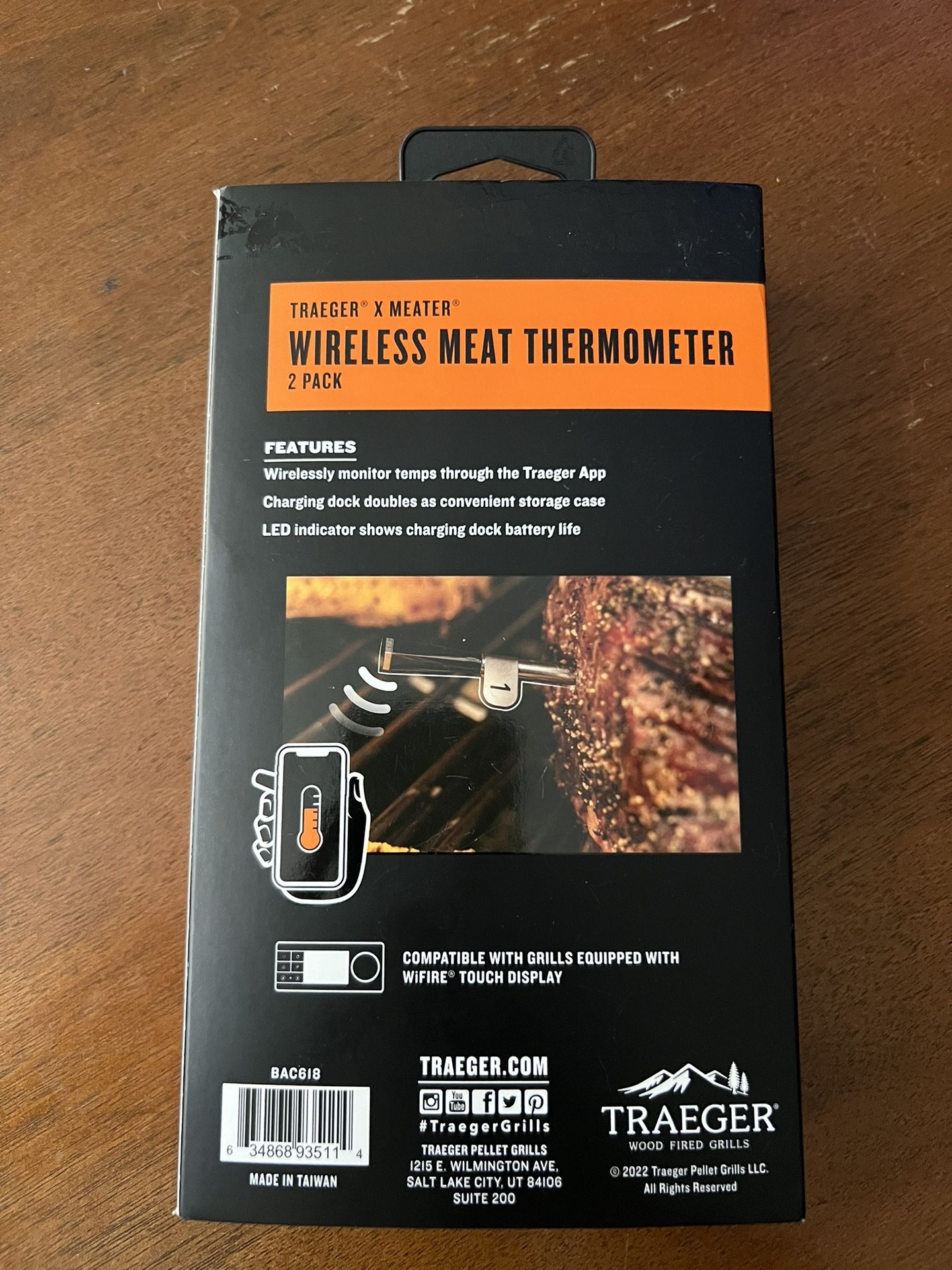 TRAEGER X MEATER WIRELESS MEAT THERMOMETER 2 PACK for Sale in Visalia, CA -  OfferUp