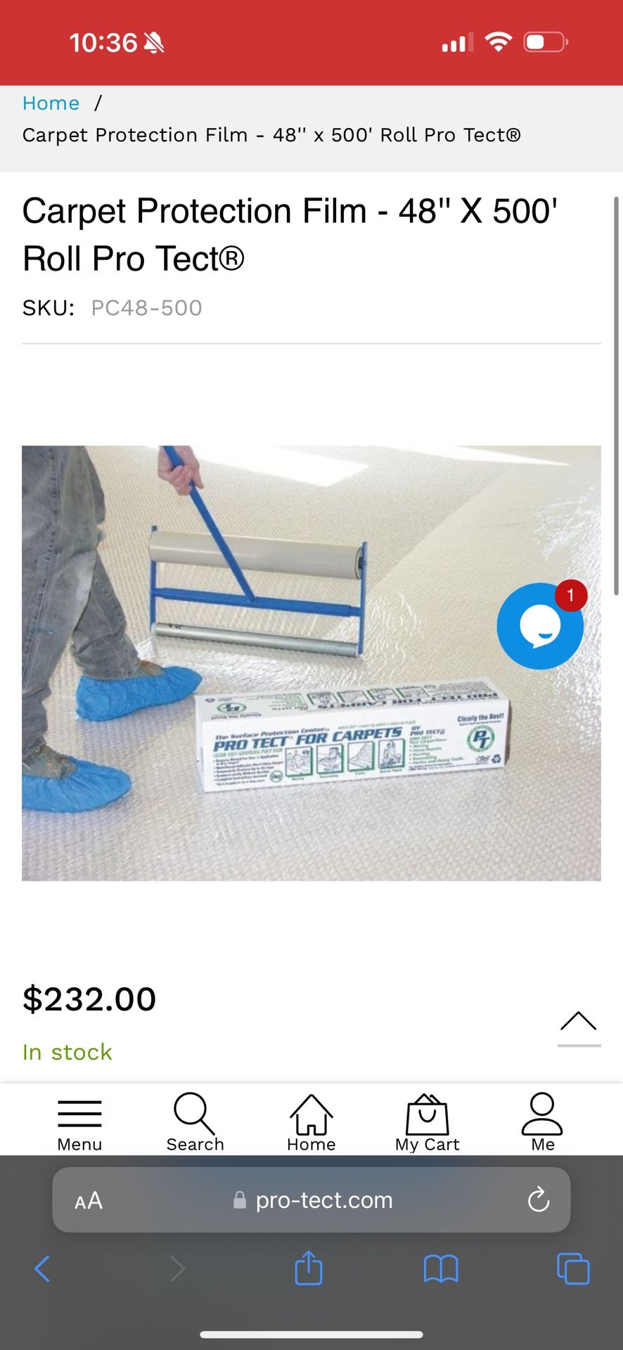 Pro Tect Plastic Wrap For Carpet Protection