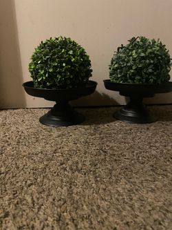 Metal  Holder with artificial Greenery