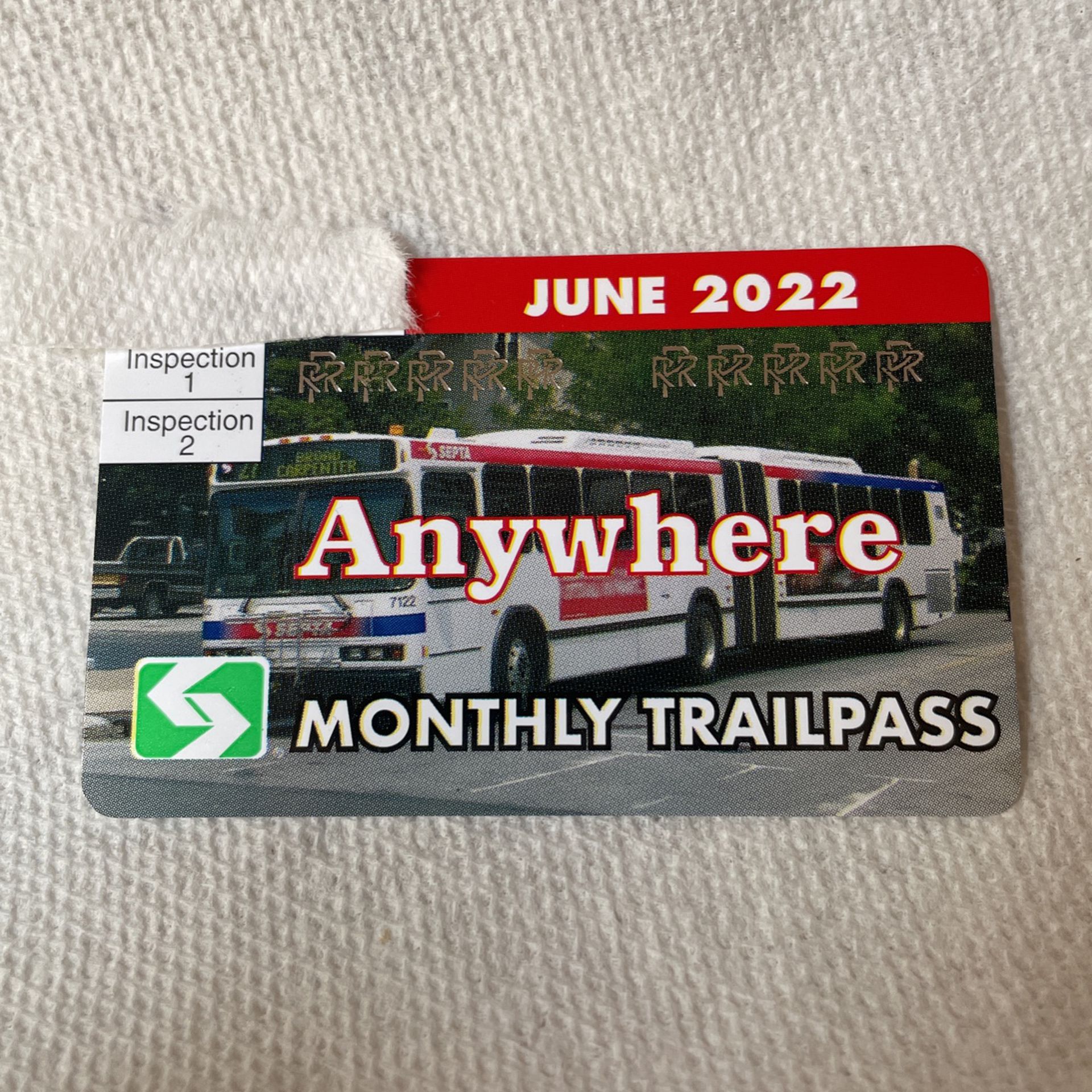 Monthly Anyway  Septa Bus Pass June 2022