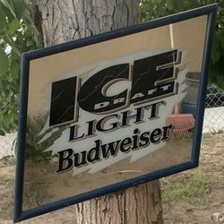 ICE DRAFT LIGHT BUDWEISER MIRROR 