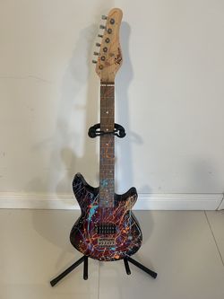 Rogue Rocketeer Electric Guitar – Custom Paint – Ready to Play