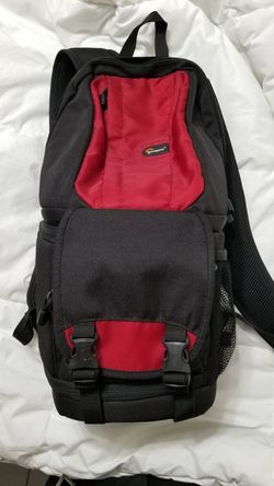 Lowepro fastpack 100 red black dslr cameta bag bookbag type