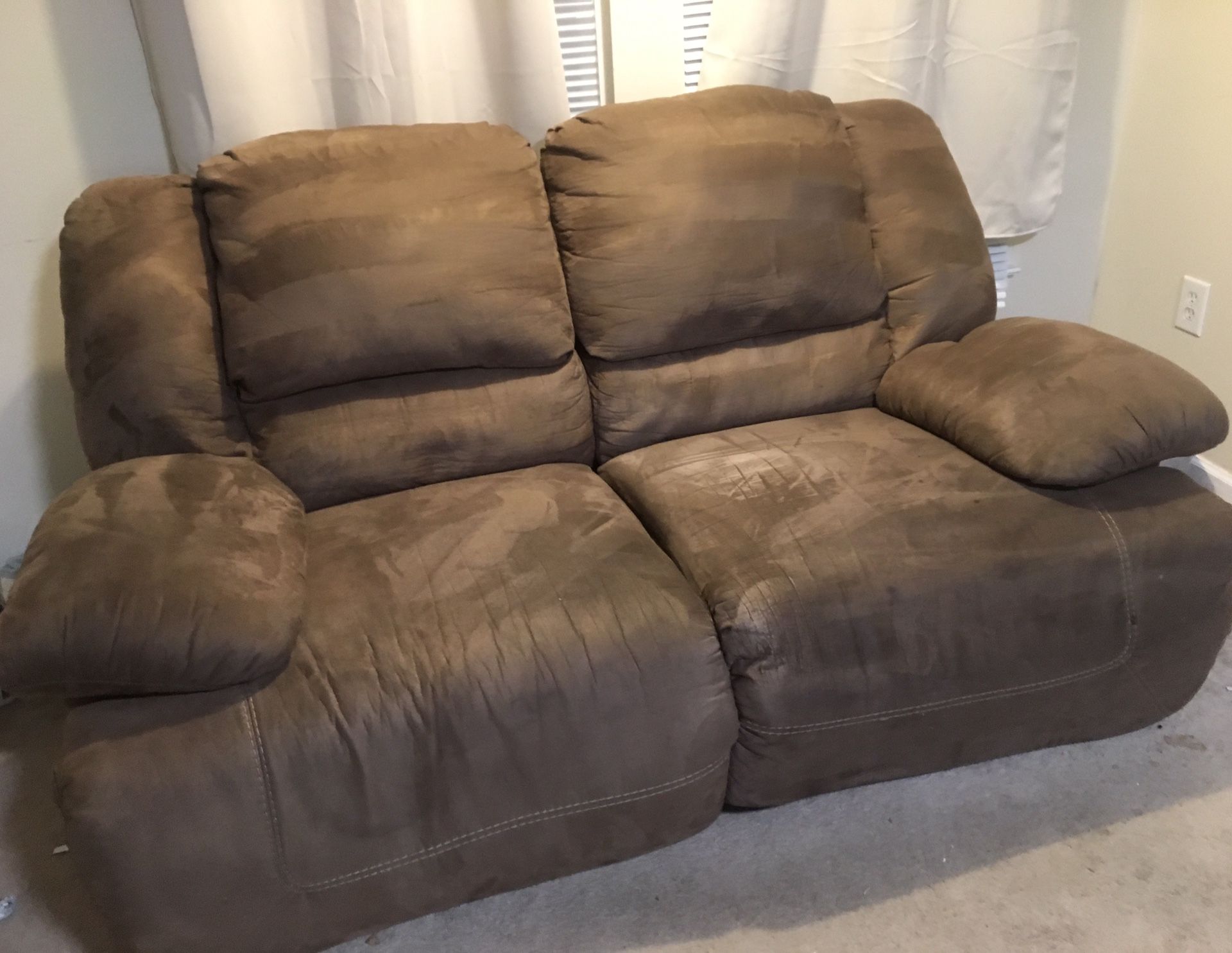 Couch/sofa/love seat with reclining seats $250 OBO