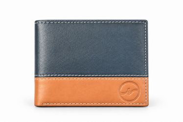 Black and tan Leather Bifold Wallet