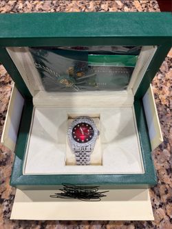 Watch with Diamond-Set Case and Bracelet