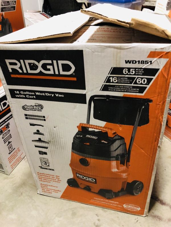 RIDGID 6.5 HP 16 Gal Shop Vacuum for Sale in Fontana, CA - OfferUp