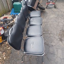 4 Chairs All Together 2 Of Them Have A Lil Rip In The Middle  They Are Clean 