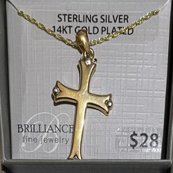 SS- Cross Pendant with Chain 