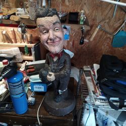Laurel And Hardy Chalk Lamp.