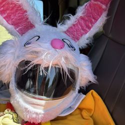 motorcycle helmet cover And rabbit costume