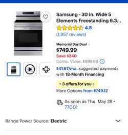 Samsung stove perfect condition
