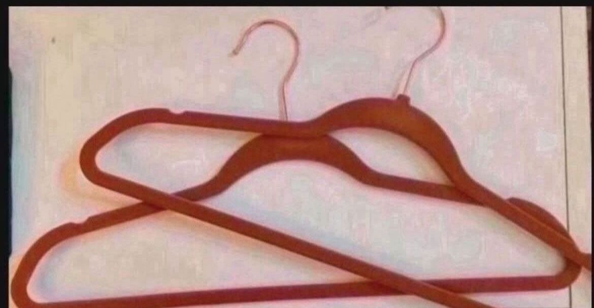 15- BRAND NEW-BROWN VELVET HANGERS